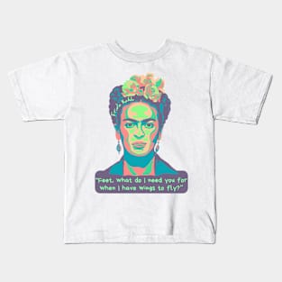 Frida Kahlo Portrait and Quote Kids T-Shirt